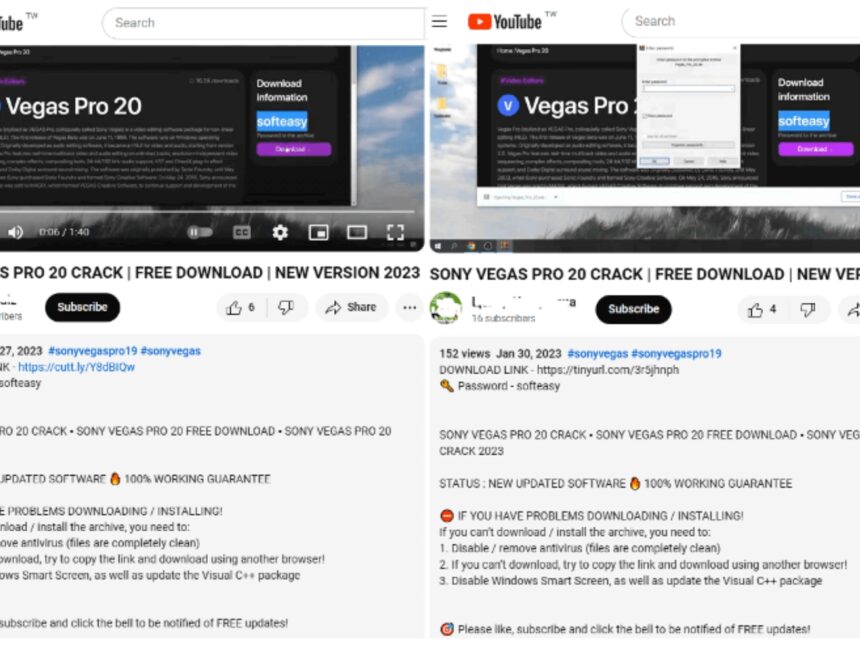 Beware! YouTube Videos Promoting Cracked Software Distribute Lumma Stealer – 09.01.2024